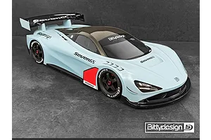 Bittydesign 1/7 Seven65 GT Unpainted Body Shell w/ Decals image 72549