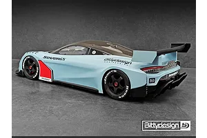 Bittydesign 1/7 Seven65 GT Unpainted Body Shell w/ Decals image 72550