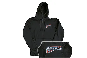 Team Associated Black Tri Zip-Up Hoodie - 3XL