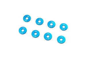 Yeah Racing Aluminium 0.5mm &amp; 1.0mm Wheel Shims Set 8Pcs - Blue