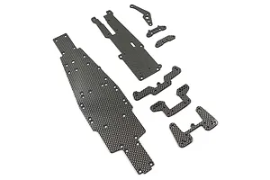 Yeah Racing Carbon Fibre Chassis Upgrade Set for Kyosho Optima Mid image 73480