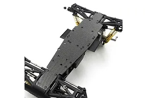 Yeah Racing Carbon Fibre Chassis Upgrade Set for Kyosho Optima Mid image 73484