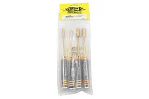 Yeah Racing Black & Gold Aluminium 4, 5.5, 7, 8mm Lock Nut Driver Set image 73513