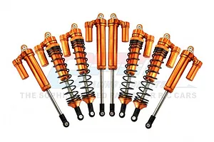GPM Orange Aluminium Front &amp; Rear L-Shape Piggyback Shocks 8Pcs