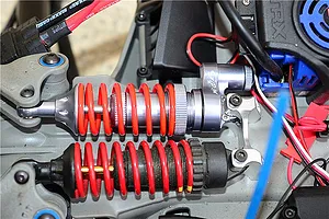 GPM Black Aluminium 85mm Front/Rear Adjustable Piggyback Shocks 2Pcs image 2