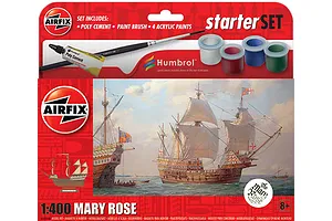 Airfix 1/400 Mary Rose Ship Scaled Plastic Model Kit Small Starter Set image 73991