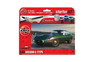 Airfix 1/43 Jaguar E-Type Scaled Plastic Model Starter Kit image 73997