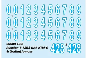 Trumpeter 1/35 Soviet T-72B1 w/ KMT-6 & Cage Armour Tank Scaled Plastic Model Kit image 74264