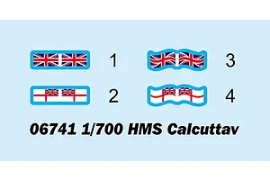 Trumpeter 1/700 HMS Calcutta Light Cruiser Scaled Plastic Model Kit image 74347