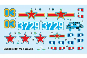 Trumpeter 1/48 Soviet Mi-4 Hound Transport Helicopter Scaled Plastic Model Kit image 74379