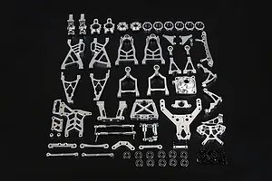 Rovan Baja Silver Aluminium Complete Suspension Upgrade Kit image 74410