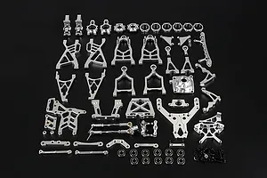 Rovan Baja Silver Aluminium Symmetrical Steering Complete Suspension Upgrade Kit image 74420