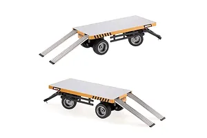 Huina Forklift with Trailer RC Construction Vehicle Electric 2WD 1/10 Scale RTR image 74457