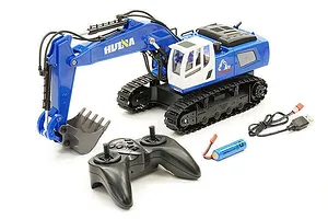 HuiNa 1558 Excavator RC Construction Vehicle Electric 1/18 Scale RTR - Blue image 74492