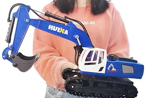 HuiNa 1558 Excavator RC Construction Vehicle Electric 1/18 Scale RTR - Blue image 74493