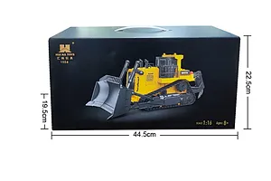 HuiNa 1554 RC Bulldozer Electric Tracked 1/16 Scale RTR with LED Lights and Sound Board image 74497