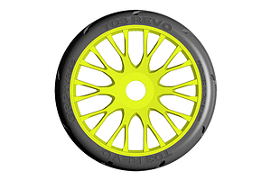 GRP 3.1" T03 Revo XB2 Extra Soft Compound Tyres on Yellow Spoke Flex Rims - Glued Wheels 2Pcs image 74557