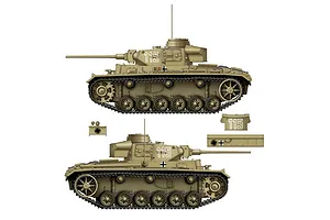 Das Werk 1/16 Panzer III Ausf. J (3 in 1) Scale Plastic Model Kit image 74602