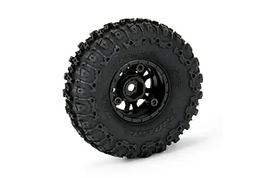 Pro-Line 1.0" Trencher Tyres on Black Impulse Bead-Loc Rims - Beadlocked Wheels 4Pcs image 74674