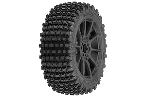 Pro-Line 3.3" Gladiator M2 Medium Compound Tyres on Black Mach 10 Rims - Glued Wheels 2Pcs image 74677