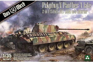 Das Werk 1/35 Panther Ausf.A late (2 in 1) Scaled Plastic Model Kit w/o Interior