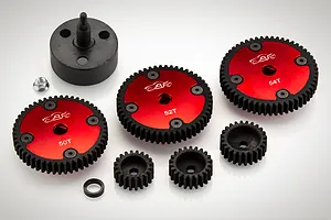 Rovan Baja Metal 24T/54T, 22T/50T, 20T/52T High Speed Gear Kit w/ One Hex Clutch Cup image 75366