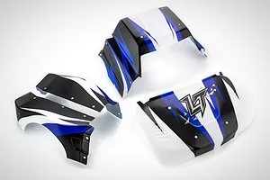 Rovan 1/5 5IVE-T Completed Painted Blue Body Shell & Roll Cage Kit image 75378