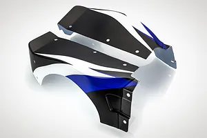 Rovan 1/5 5IVE-T Completed Painted Blue Body Shell & Roll Cage Kit image 75381