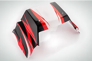 Rovan 1/5 5IVE-T Completed Painted Red Body Shell &amp;amp; Roll Cage Kit image 75390