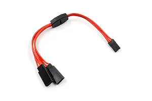 Yeah Racing 150mm Red Y-Harness High Current Servo Wire w/ JR/Futaba Plug image 75429