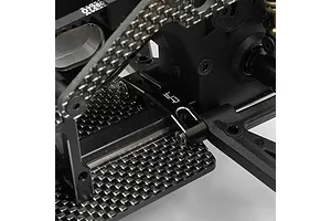 Yeah Racing Black Aluminium Rear Suspension Arm Pin Brace for Kyosho Optima Mid image 75448