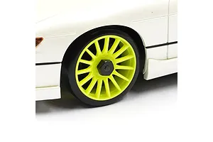 Yeah Racing 1/28 Mini-Z Florescent Yellow Wide Rim Set (Offset 0 +1 +2 +3) 8Pcs image 75504