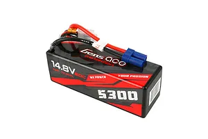 Gens Ace 14.8v 5300mAh 60C Hard Case LiPo Battery w/ EC5 Connector image 75753