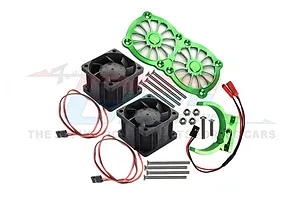 GPM Green Aluminium Adjustable Motor Heatsink w/ Dual Cooling Fans image 75948