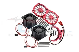 GPM Red Aluminium Adjustable Motor Heatsink w/ Dual Cooling Fans image 75950