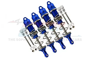 GPM Blue Aluminium Front &amp; Rear Adjustable Shocks Set