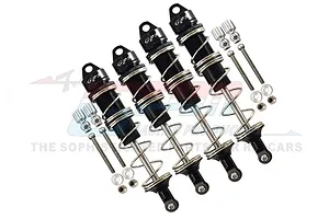 GPM Black Aluminium Front &amp; Rear Adjustable Shocks Set