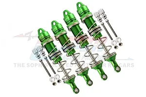 GPM Green Aluminium Front &amp; Rear Adjustable Shocks Set