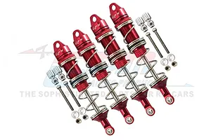 GPM Red Aluminium Front &amp; Rear Adjustable Shocks Set