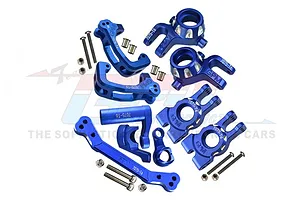 GPM Blue Aluminium Hubs &amp; Steering Assembly Set