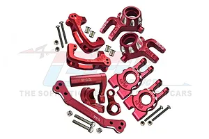GPM Red Aluminium Hubs &amp; Steering Assembly Set