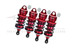 GPM Red Aluminium Adjustable Front & Rear Shocks 4Pcs image 75995