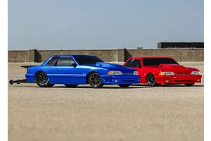 Traxxas 1/10 Drag Slash Ford Mustang Fox Blue Painted Body Shell w/ Hardware image 76043