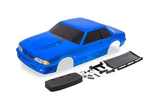 Traxxas 1/10 Drag Slash Ford Mustang Fox Blue Painted Body Shell w/ Hardware image 76046