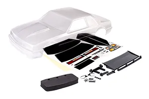 Traxxas 1/10 Drag Slash Ford Mustang Fox Clear Unpainted Body Shell w/ Hardware image 76137