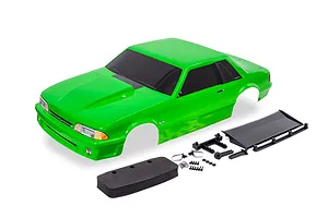 Traxxas 1/10 Drag Slash Ford Mustang Fox Green Painted Body Shell w/ Hardware image 76155
