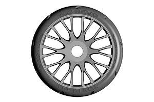 GRP 3.1" GT-K03 Revo XB1 Ultra Soft Compound Tyres on Silver Spoke Flex Rims - Glued Wheels 2Pcs image 76212