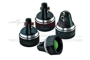 GPM Black Aluminium Shock Caps 4Pcs image 76415