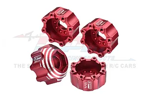 GPM Pro-Line Red Aluminium 8x32 to 17mm Wheel Hex Adapters 4Pcs image 76427