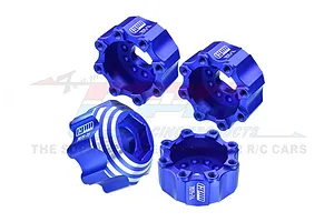 GPM Pro-Line Blue Aluminium 8x32 to 17mm Wheel Hex Adapters 4Pcs image 76429